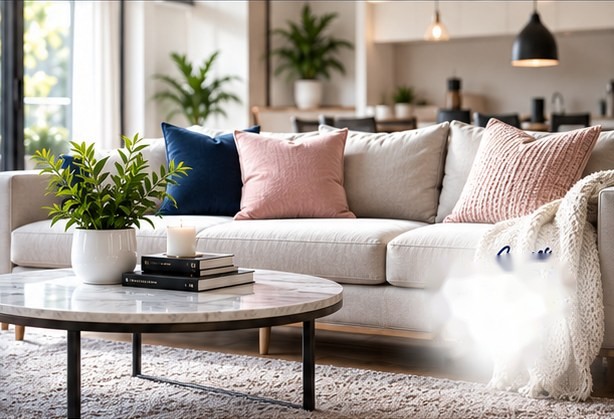 Bright, clean living room